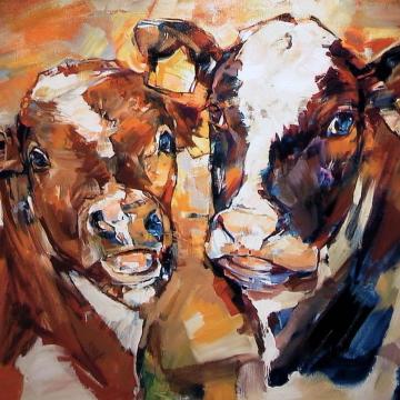 Koeien schilderen bij de boer met Twan van de Vorstenbosch